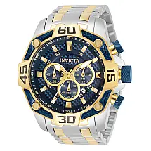 Relógio Masculino Pro Diver, Invicta 33845, Prata, Dourado e Azul