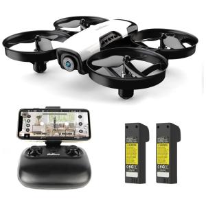 U61S Mini Drone com Câmera HD 720P para Crianças WiFi 2.4GHz, 2 Baterias, CHEERWING, Branco