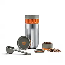 Cafeteira Elétrica Programável Portátil e Compacta Compatível Cápsula e Café Moído, 300 mL, WACACO WC PIPAMOKA, Cinza