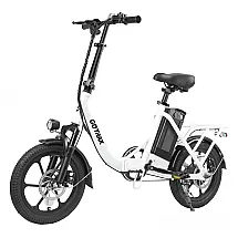 Bicicleta Elétrica Dobrável Gotrax NEPHELE 16" | Motor 350W, Bateria Removível, Suspensão, Freios a Disco, 3 Modos, Branca