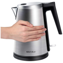 Chaleira Elétrica 1.7L com Desligamento Automático e Aço Inoxidável, 110v, SECURA K15 F1E, Prateado