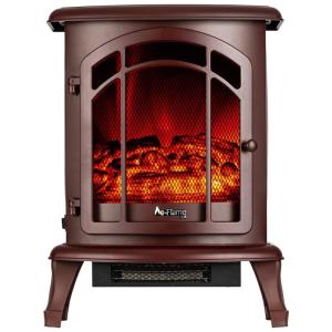 Lareira Elétrica com Chamas 3D Ajustáveis, 5200 BTU, 110v, e Flame USA, Branca