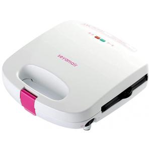 Sanduicheira Elétrica Antiaderente 2 Fatias, Aço Inox, 1400W, 110v, ZHDWOALG 666 254 118, Branco