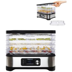 Desidratador de Alimentos com 5 Bandejas, 400W, 110v, HOMEWELL, Prateado