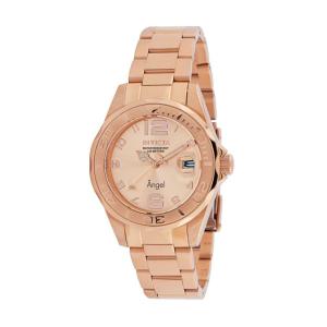 Relógio Feminino de Quartzo Angel, Invicta 36055, Ouro Rosa