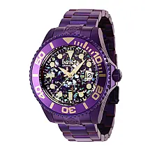 Relgio masculino Pro automtico com mostrador Abalone - 47 mm. Roxo 40155