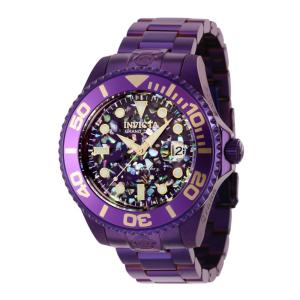 Relgio masculino Pro automtico com mostrador Abalone - 47 mm. Roxo 40155