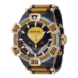 Relógio Masculino Analógico de Quartzo 52mm, Invicta Marvel X men Wolverine 41155, Preto e Dourado