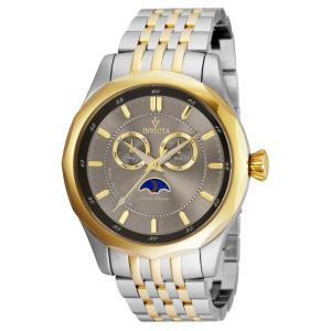 Relógio Masculino Vintage, Invicta 36255, Prata e Dourado