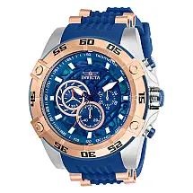 Relógio Masculino Speedway com Mostrador Madrepérola, Invicta 27255, Azul e Ouro Rosa