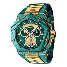 Relgio masculino reserva Helios Swiss Ronda 8040.N calibre - 54 mm. Ouro. Verde 39255