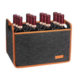 Bolsa Térmica para 12 Garrafas de Vinho em Feltro Premium, Prática e Versátil, Perfeita para Viagens, Acampamentos e Piqueniques -