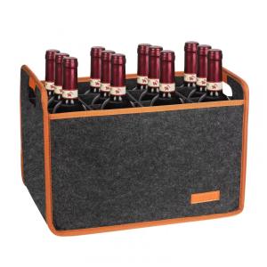 Bolsa Térmica para 12 Garrafas de Vinho em Feltro Premium, Prática e Versátil, Perfeita para Viagens, Acampamentos e Piqueniques -