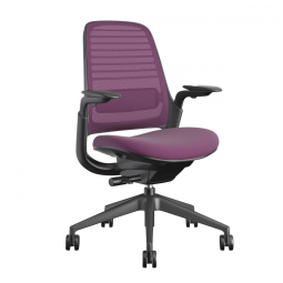 Cadeira de Escritório Ergonômica Giratória com Suporte Lombar e Altura Ajustáveis, Roxa, STEELCASE 435A00, Violeta