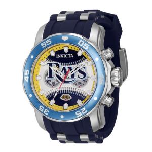 Relgio masculino MLB Tampa Bay Rays - 48 mm. Ao. Azul Claro 42855
