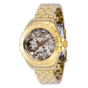 Relógio Feminino Automático Pro Diver 0,09 quilates com Diamante e Mostrador Abalone, Invicta 39855, Dourado