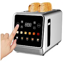 Torradeira Elétrica 2 Fatias com 7 Níveis de Tostagem e Bandeja de Migalhas Removível, 110V 800W, Dear Morning, Preta