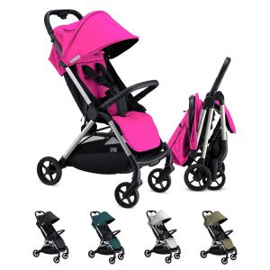 Carrinho de Bebê Compacto e Leve, Dobrável com Uma Mão, Colugo, Rosa