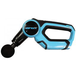 BFGun Massageador Pistola Elétrico Profissional Sem Fio 4 Acessórios 3 Velocidades Ultra Silenciosa, INTIMD X300, Azul