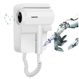 Secador de Cabelo de Parede GMDQ Branco para Banheiro com Suporte, Motor 1000W, Secagem Rápida, 110V