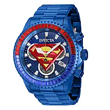 Relgio masculino DC Comics Superman Swiss Ronda Z60 calibre - 47 mm. Azul 41265