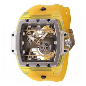 Relógio Masculino Automático Invicta Anatomic com Mostrador Esqueleto 54,6mm, Amarelo ZG44265