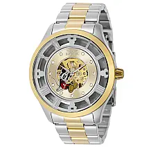 Relógio Masculino Mecânico Mickey Mouse, Invicta 41365, Prata e Dourado Edição Limitada