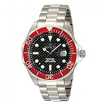 Relógio Masculino Pro Diver, Invicta 12565, Prata, Preto e Vermelho