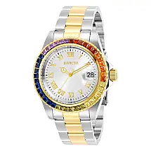 Relógio Feminino de Quartzo Angel, Invicta 29665, Prata e Dourado
