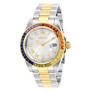 Relógio Feminino de Quartzo Angel, Invicta 29665, Prata e Dourado