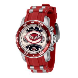 Relgio unissex MLB Cincinnati Reds - 38 mm. Ao. Azul 42865