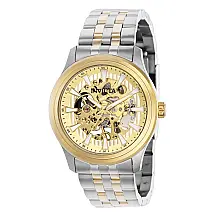 Relógio Masculino Mecânico Vintage, Invicta 37965, Prata e Dourado