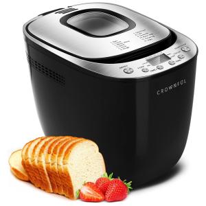 Panificadora Automática 12 em 1, Capacidade 1 kg, 550W, 110v, CROWNFUL BM4406 UL, Preto