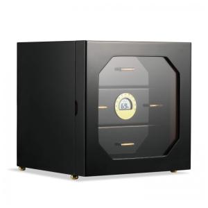 Umidor para Charutos 100 Unidades com Prateleiras e Higrômetro, Woodronic, Preto