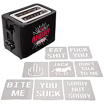CucinaPro Angry Torradeira de 2 Fatias Personalizada com 7 Níveis de Controle, 110V, Preta