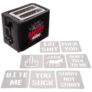 CucinaPro Angry Torradeira de 2 Fatias Personalizada com 7 Níveis de Controle, 110V, Preta