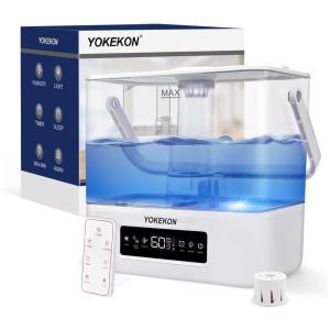 Umidificador Ultrassônico Portátil 6L com Aromaterapia, até 24H, Área 70m2, 110v, YOKEKON, Branco