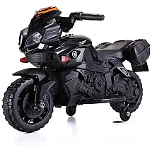 Moto Elétrica Infantil 6V Recarregável, com 4 Rodas, 3 a 6 anos, TOBBI, Preto