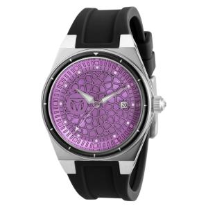 Relógio Feminino de Quartzo TechnoMarine Technocell Easycell, Invicta TM318075, Preto e Roxo