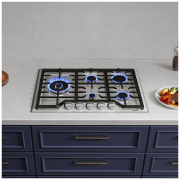 Cooktop a gás 5 queimadores Robam inox série Turbo Flame queimadores em latão grades removíveis proteção contra apagamento de chama 110V