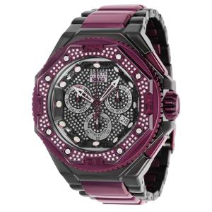 Relógio Masculino Reserve SHAQ Swiss Ronda Z60 Calibre 1,51 quilates com Diamante, Invicta 37475, Preto e Bordô