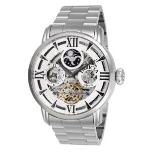 Relógio Masculino Automático Objet D Art com Pulseira de Aço Inoxidável, Invicta 27575, Prata
