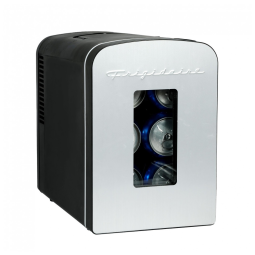 Mini Geladeira para Skincare 10 Litros em Aço Inoxidável, 110V, FRIGIDAIRE EFMIS189 SS, Prateado e Preta