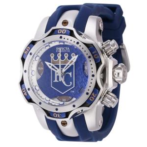 Relógio feminino Invicta Reserve MLB Kansas City Royals Swiss Ronda Z60 calibre 44,, aço, azul, caqui 41875