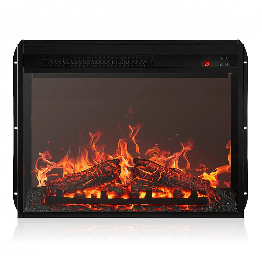 Lareira Elétrica Belleze 61x46cm 1400W Som Crepitar Embutir 110V