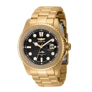 Relógio Masculino Pro Diver 0,76 quilates com Diamante, Invicta 37975, Dourado e Preto