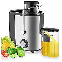 Centrífuga de Frutas e Vegetais de Alta Velocidade em Aço Inoxidáveis, 110V, Bagotte, Prata