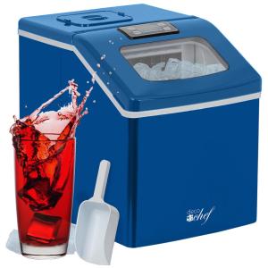 Máquina de Gelo Automática Portátil até 18 kg de Gelo em 24h, 110v, DECO CHEF, Prateado
