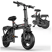 Bicicleta Elétrica ASKGO Z6 – Aro 14", Dobrável, 500W, Bateria Removível 48V/10Ah, Cor Preta