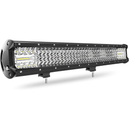 Farol de Milha LED Off Road 4 Row Spot Flood Para Nevoeiro à Prova Dágua Poeira e Choque, BRAVEWAY 9643T 20NCH 1PC ZY, Branco